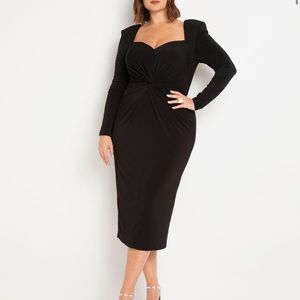 Eloquii twisted bodice midi dress